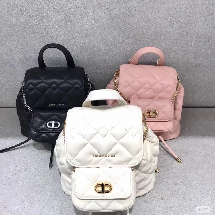 【万达撤柜】小C家24新款经典菱格子母双肩包高级质感时尚百搭适用