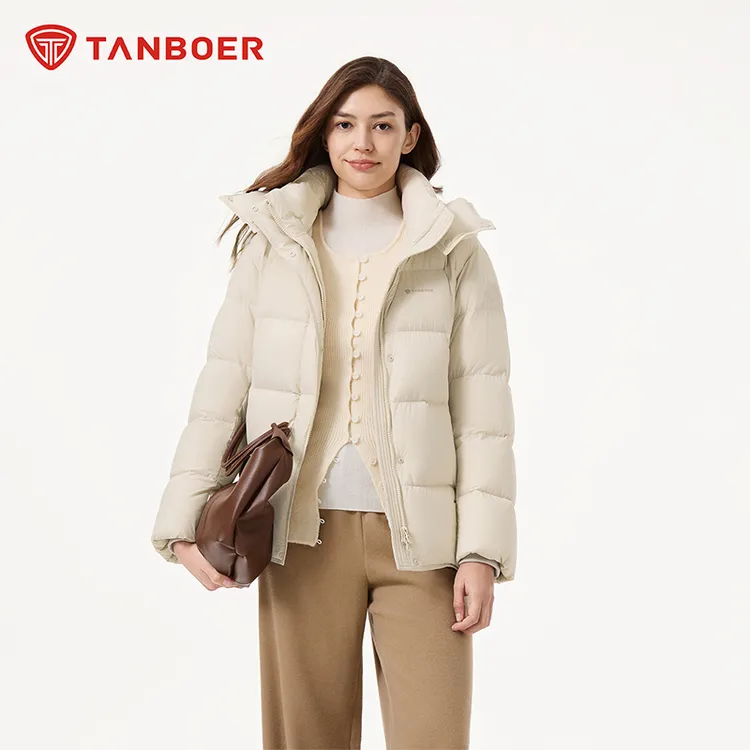 【达人主链接】坦博尔女款可脱卸帽羽绒服TB5530358Z