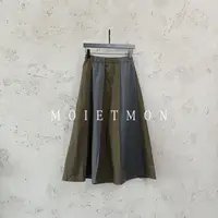 Moi et mon秋季新款小众拼色半裙时尚休闲百搭复古气质半裙