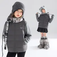 MUCMUKN针织拼接羽绒服90白鸭绒保暖时尚外套女童冬M54XY5553