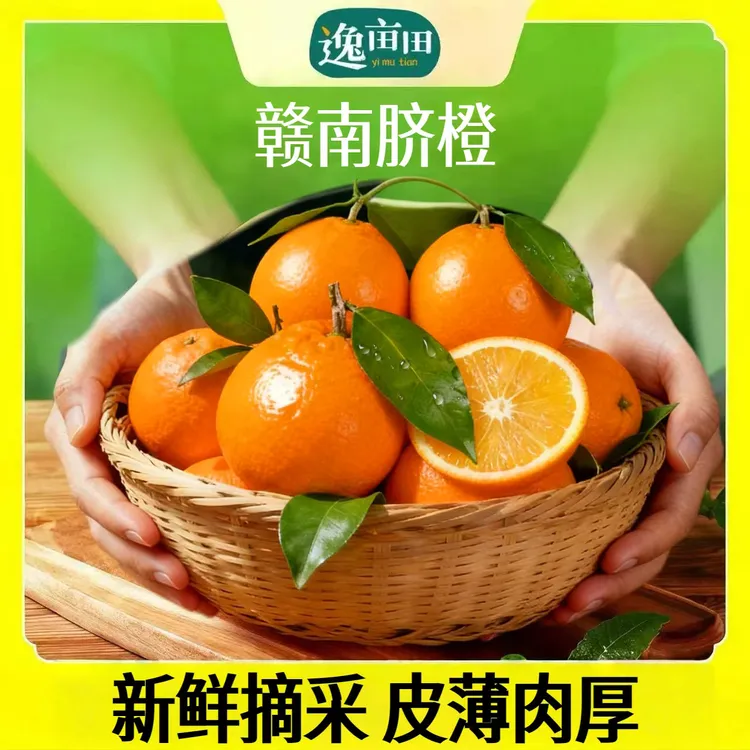【现摘现采】赣南脐橙香甜多汁新鲜采摘应季好吃（多仓发货达人）