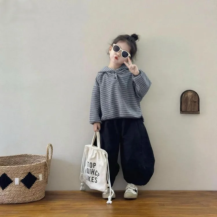 儿童秋款卫衣套装2025新款洋气男女童连帽上衣休闲宽松裤子两件套