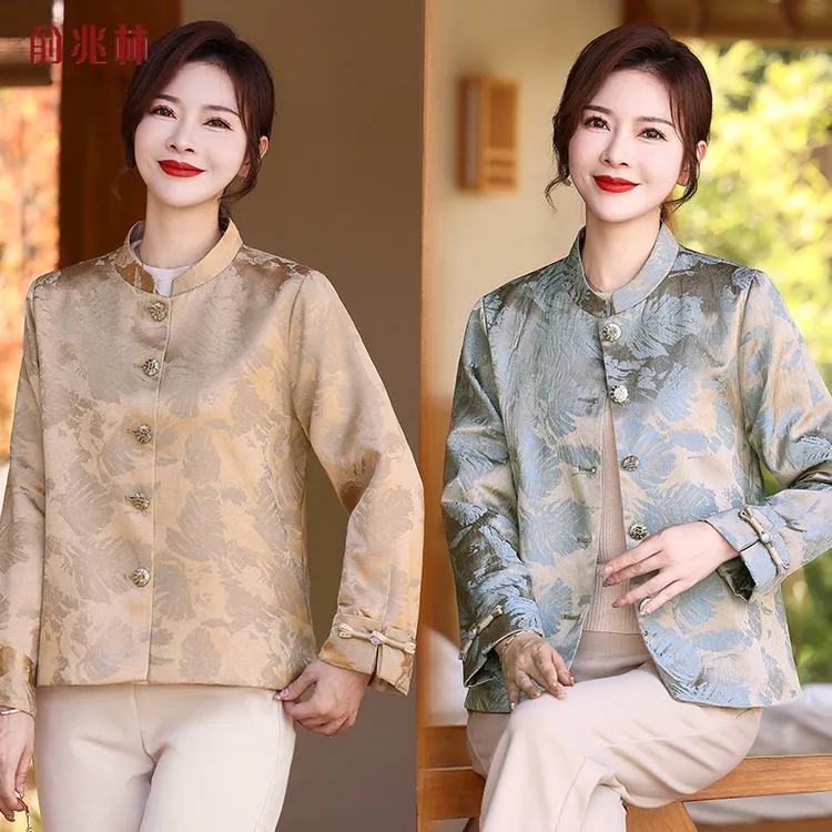 俞兆林妈妈装春装新中式国风外套2025新款洋气中老年女装上衣服春