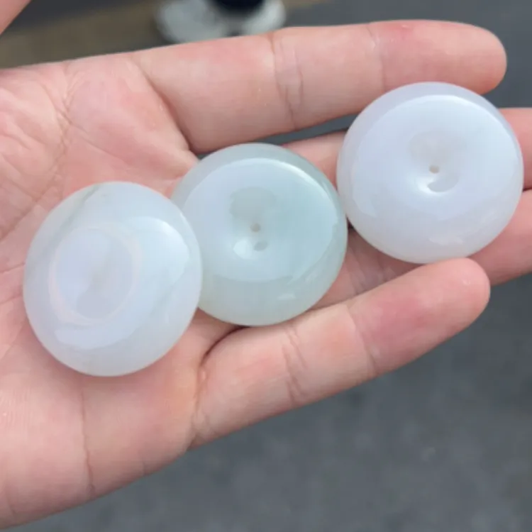 【天山翠平安扣大】新疆天然玉石天山翠玉平安扣吊坠多样性拍一发一