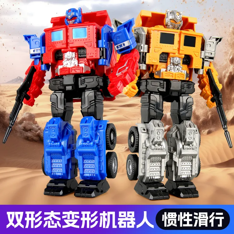 儿童变形金刚汽车人玩具手办机器人大黄蜂滑行警车男孩模型3-6岁商品图