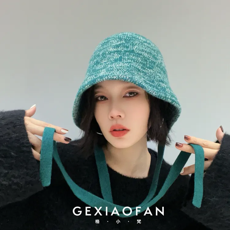 格小梵 ·定制款高端秋冬针织羊毛渔夫帽女时尚显脸小盆帽渔夫帽女