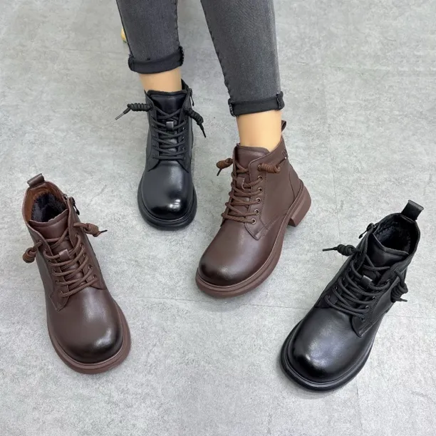 【二棉/大棉】纯牛皮1377平底皮英伦风冬季街头风马丁靴百搭英伦风