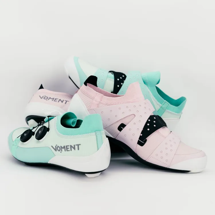 VOMENT，VO Pec 02s公路骑行锁鞋,碳纤维双旋钮,针织鞋面，​