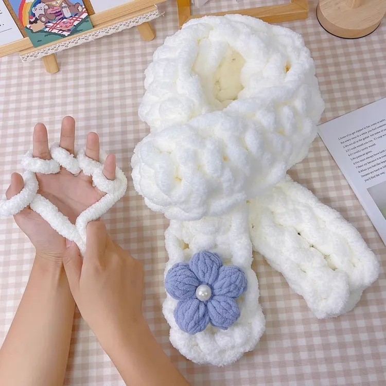儿童手指围巾手工diy编织材料包女孩玩具女童6-12岁爆款礼物2025