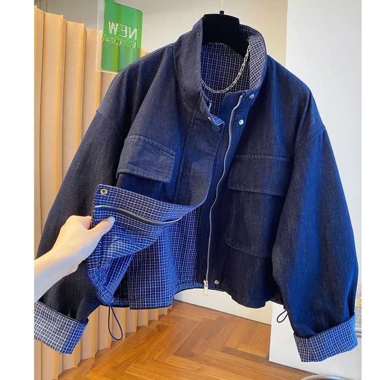 巨好看的牛仔外套女短款2025新款宽松休闲时髦洋气立领夹克上衣秋