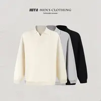 【虎牙兄弟】秋季百搭长袖海鸥领休闲户外舒适翻领POLO衫男士M7029