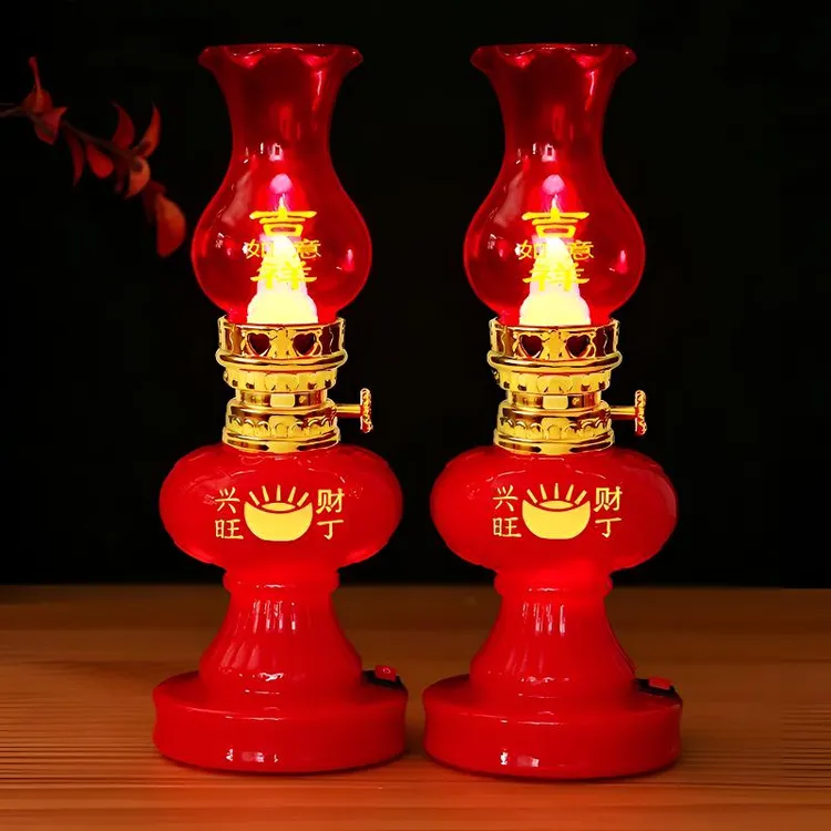 蜡烛灯电子喜灯结婚新房乔迁过年进火灯子孙财丁长明灯家用进宅灯