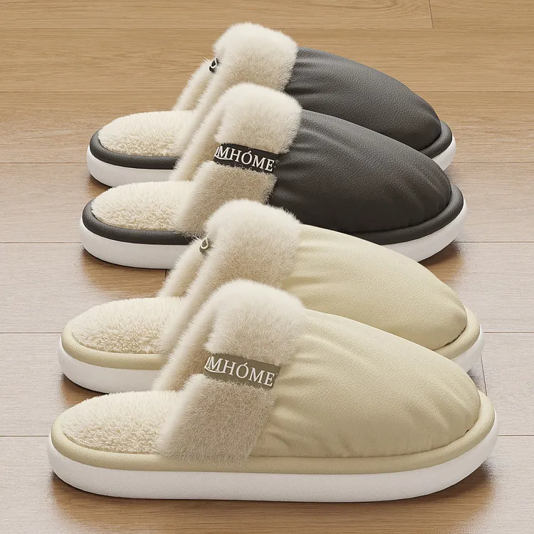 防水棉拖鞋男士秋冬季2025新款室内家居防滑厚底踩屎感棉拖鞋女款