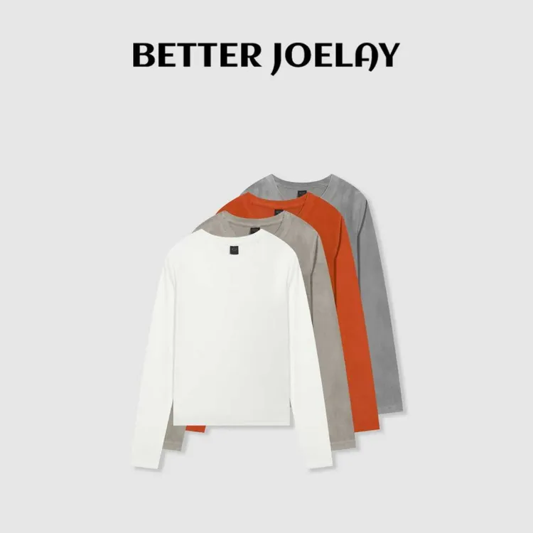 BETTER JOELAY-【空山梧桐】百搭简约T恤长袖潮流休闲风KH3816