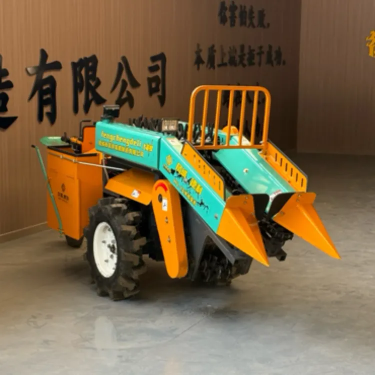 1号链接小型玉米收割机二次扒皮可乘坐式秸秆粉碎还田家用收获机