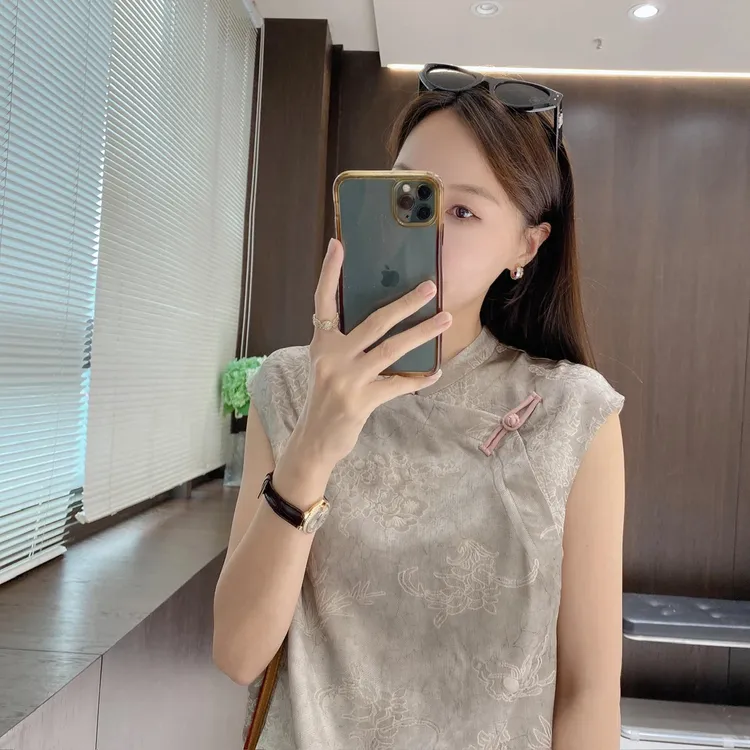 小衫DYW9511新中式立领斜襟国风上衣女