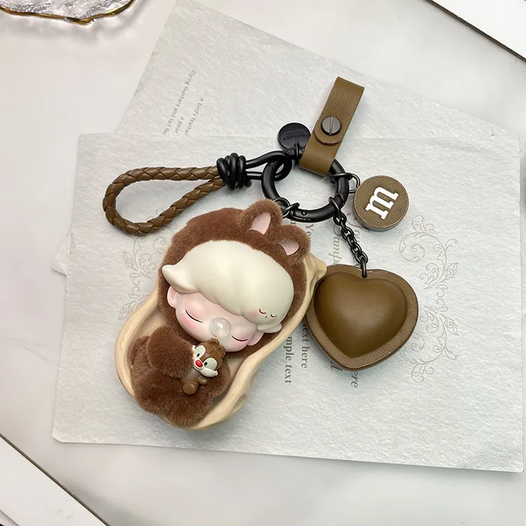 高端潮玩diy包挂真皮套件配件钥匙扣包饰适用泡泡玛特IP娃娃改装