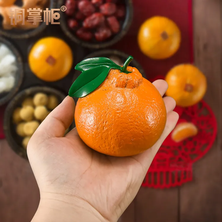 铜掌柜大吉大利铜桔子摆件仿真橘子丑橘新居布置搬家入宅桌面装饰