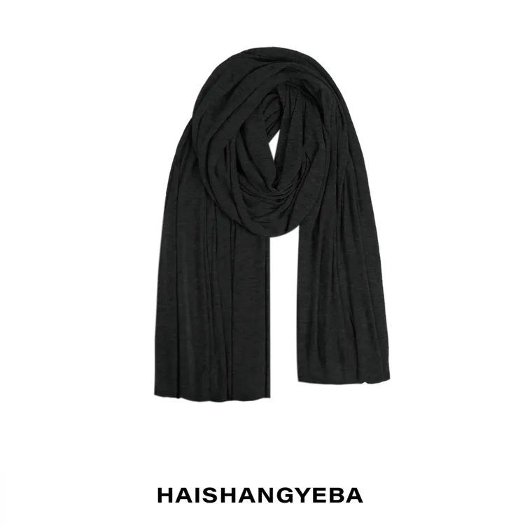 【海上叶爸】新款2025冬季百搭羊毛纯色围巾