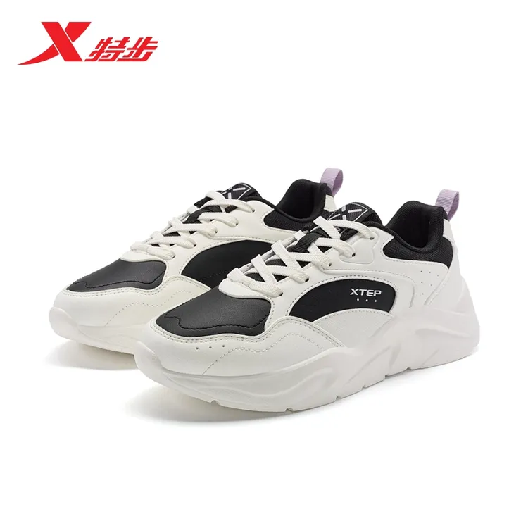 XTEP/特步【老爹系列】百搭潮流轻便时尚女子复古板鞋977418320046