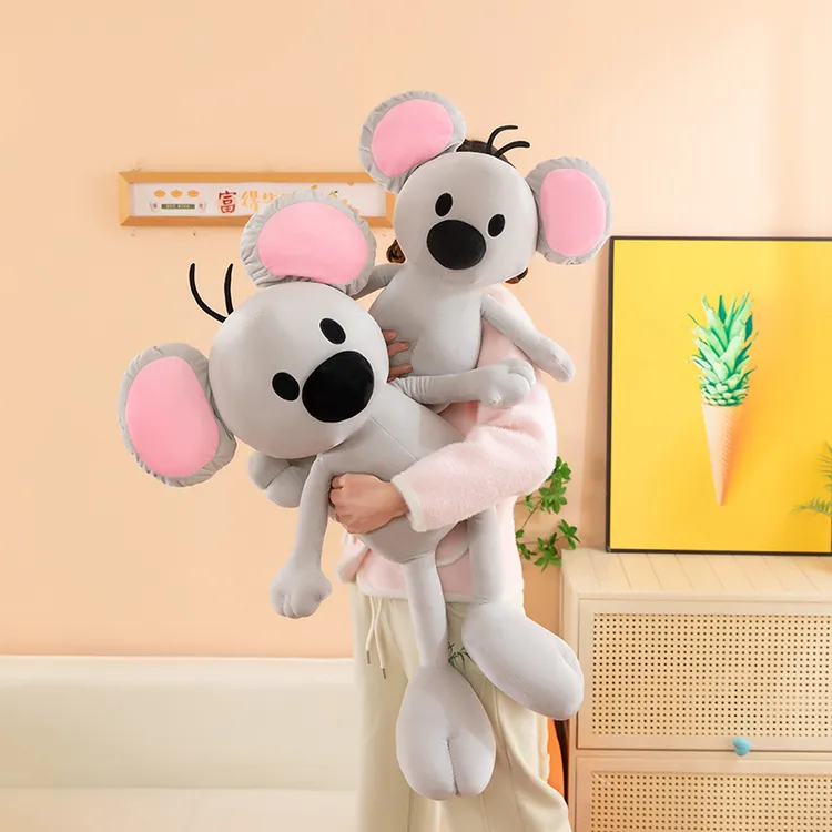 新款加菲猫小吱鼠毛绒手工玩偶可爱坐姿大号超萌公仔新年礼物男女