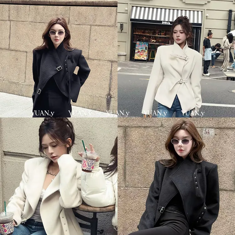 媛媛【伦敦新贵】秋季氛围感百搭时尚腰带秋季外套新款上衣女#W0944