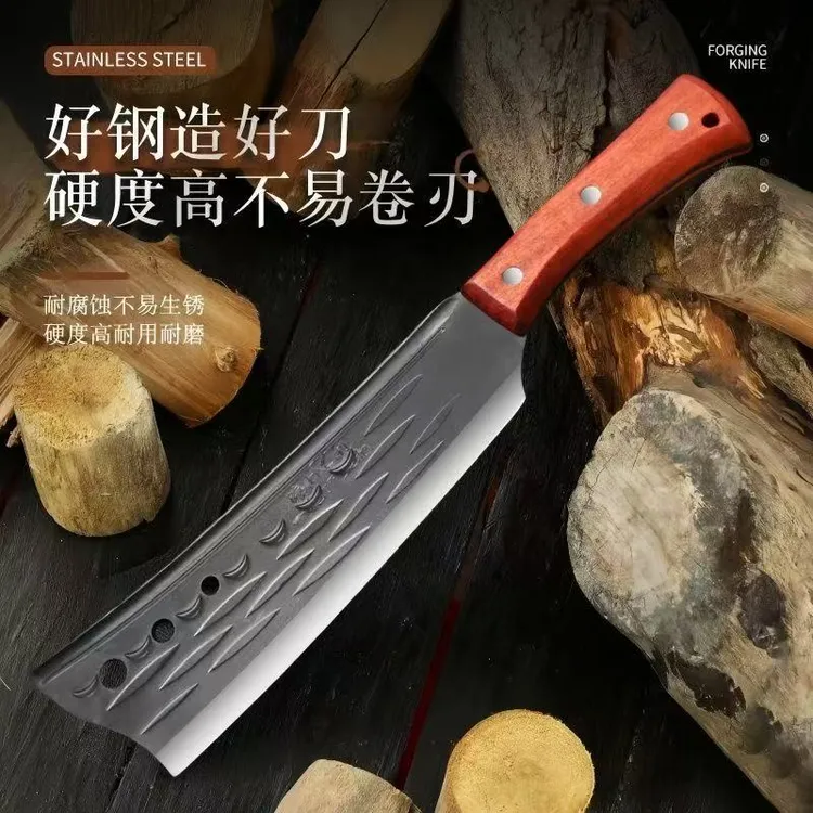 锰钢砍柴刀手工锻打一体柴刀家用老式加厚砍材刀户外砍树砍砍骨刀