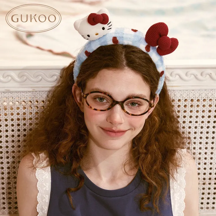 Gukoo/果壳发箍女HelloKitty联名新款毛绒可爱束发女士洗漱发箍
