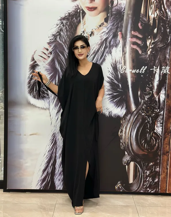 轻职风纯色四季通用斜肩连衣裙夏季黑色女士少女风（均码）