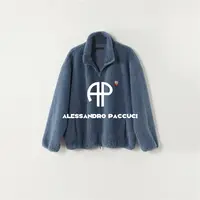 AP洛哥53160WT黑标/仿羊羔毛立领多色时尚休闲百搭拉链外套