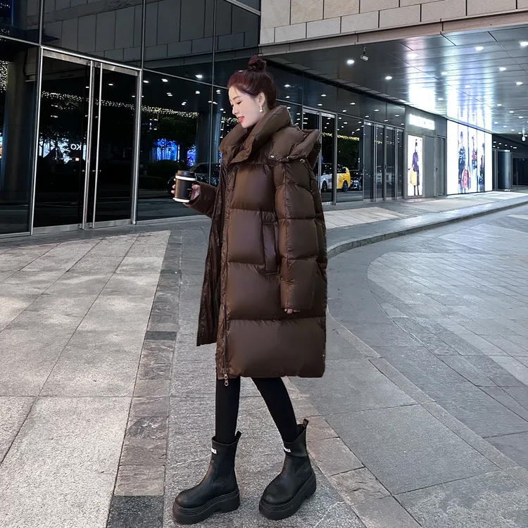 超厚羽绒服女中长款过膝2025冬装新款韩版宽松显瘦极寒保暖外套潮