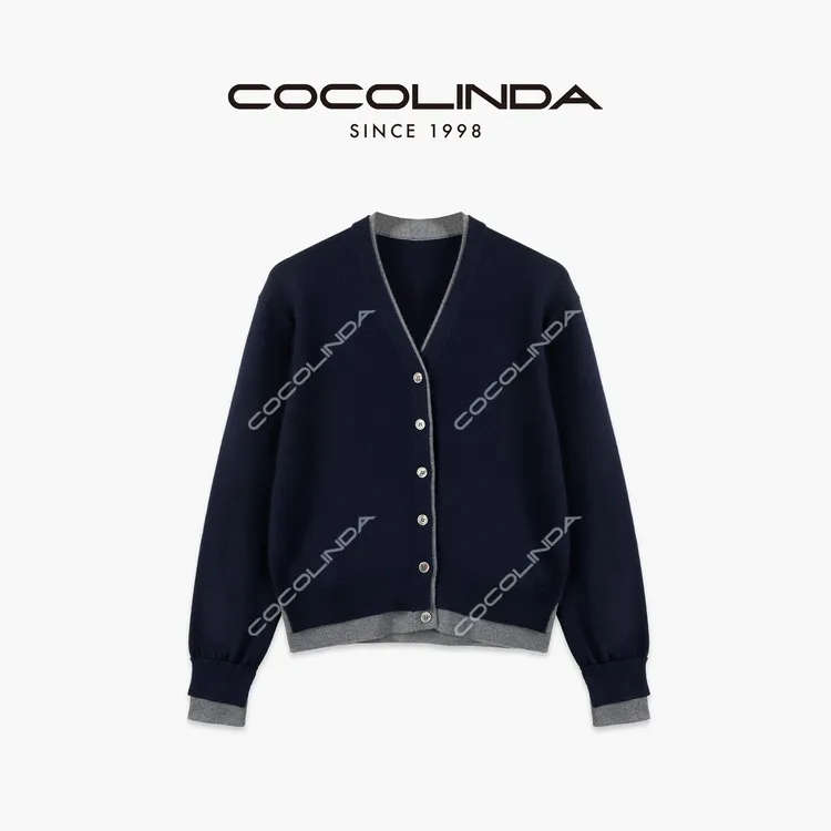 COCOLINDA | 100羊毛 针织长袖假两件毛衫S2200