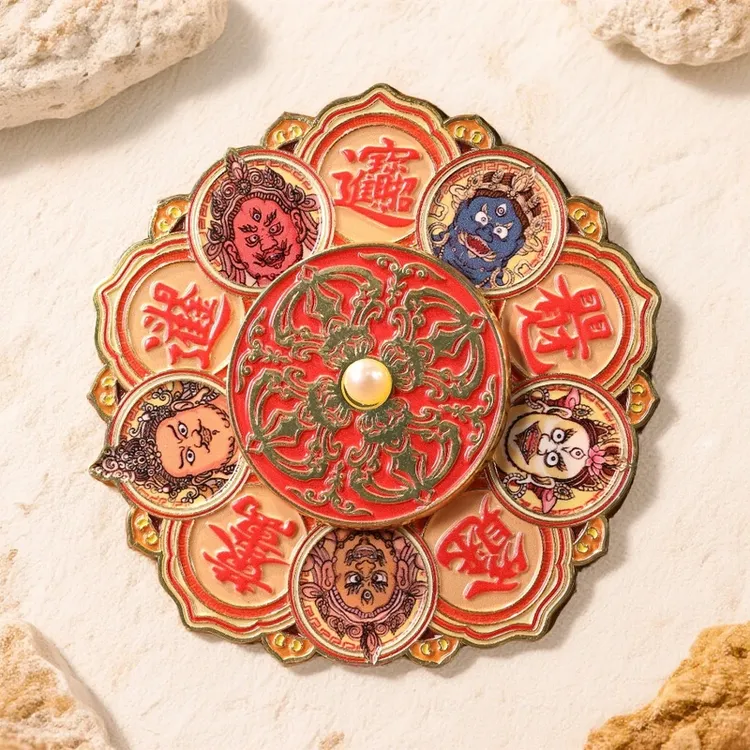 五财涌库转米来·五路财神精美文创冰箱贴可转动盘玩商品图