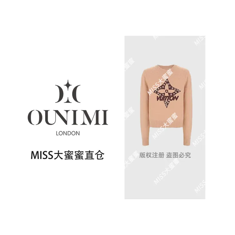 欧倪蜜 OUNIMI 四叶花手工盘带绣刺绣新款针织上衣Y-661