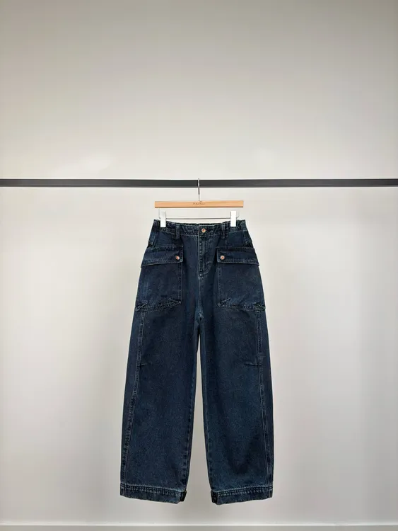 失物招领潮牌女装 2025冬季新款复古水洗原牛工装牛仔裤48847