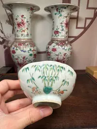 陶瓷工艺品竹节诗文茶园