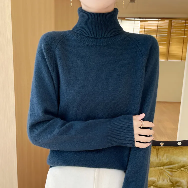 加厚保暖高领针织打底衫女秋冬2025新款内搭宽松百搭慵懒套头毛衣