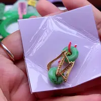 翡翠银S925镶嵌颈饰翡翠