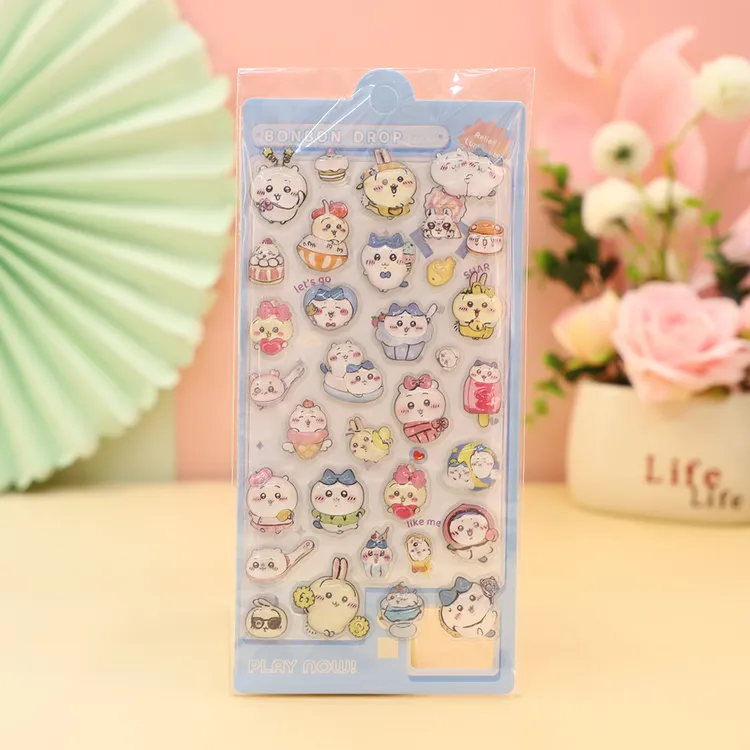 【抽抽乐】可爱3D立体浮雕贴儿童趣味diy学生奖励贴手机壳装饰贴
