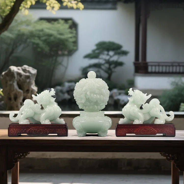 貔貅乾坤鼎组合高档摆件办公室书房玄关客厅装饰新房装饰品酒柜