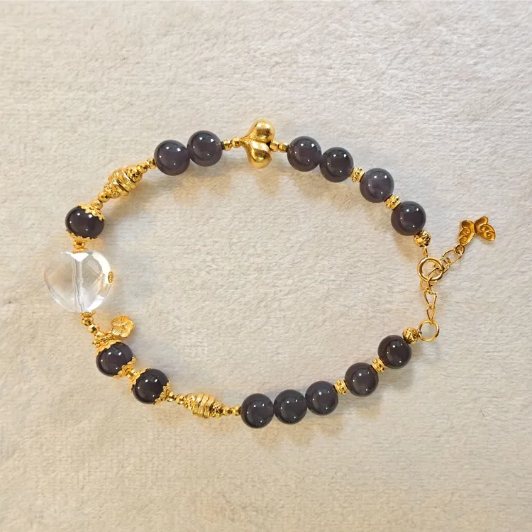 孤品18K金高货烟紫手链（15+3）46607