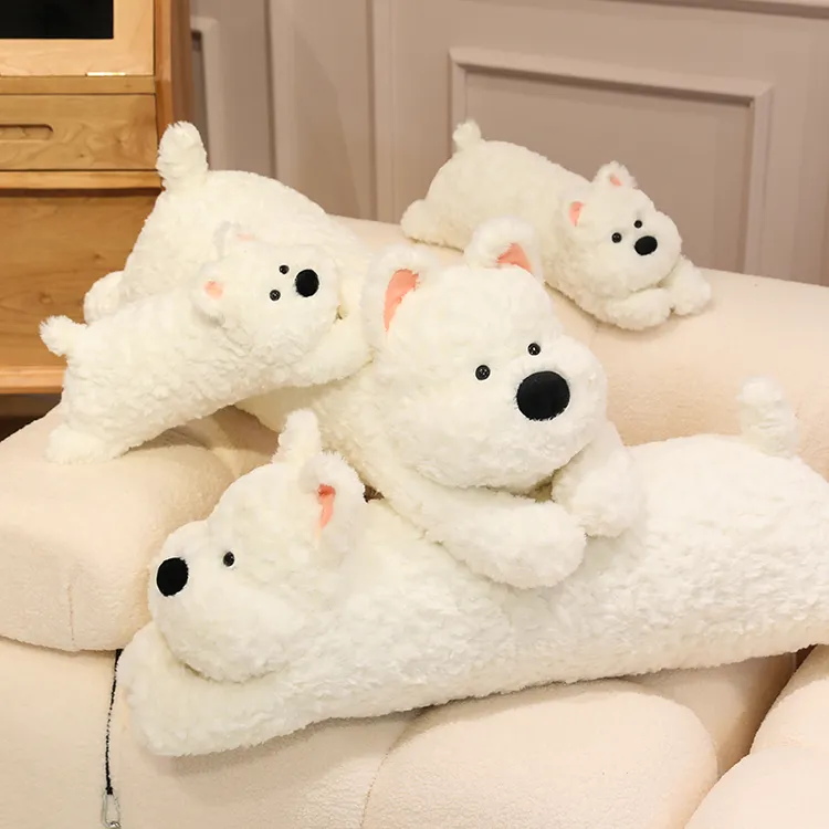 西高地长条抱枕毛绒靠枕床搭子榻榻米床头靠送人家用温馨摆件D