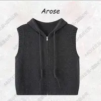 【AR0SE•正品】秋季厚款连帽针织马甲女韩版马夹秋冬时尚加厚183110