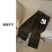 阿虞 梦想家｜高品质 四面弹 秋冬咖色窄版直筒牛仔裤