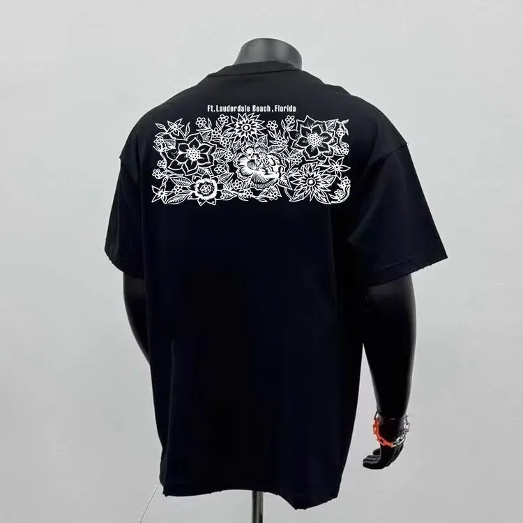 字母嘻哈重磅美式潮牌宽松T恤胖子短袖加肥加大码男装夏季ins半袖