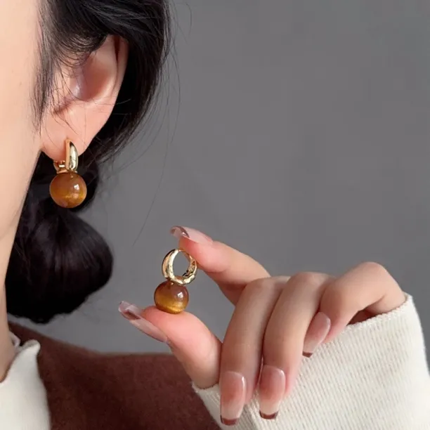 黑糖【耳饰】法式复古风精致上班族简约百搭耳环E1900