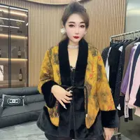  新款牛角扣两面穿毛毛外套A507 TG