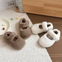 女童棉鞋2025新款冬季加绒加厚保暖棉靴儿童女孩毛毛鞋豆豆鞋外穿