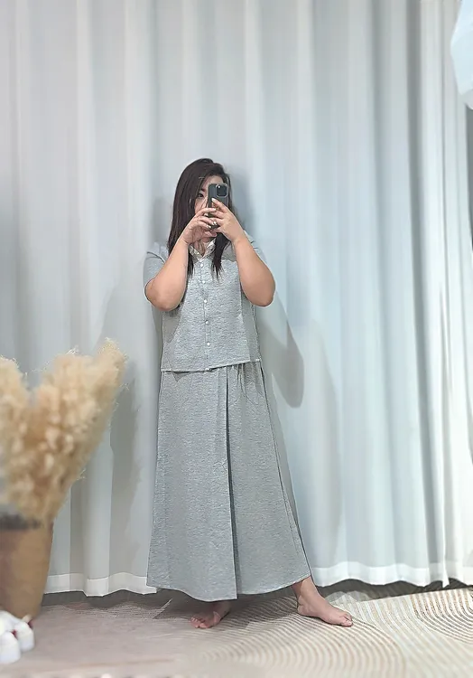 2025新款夏季大码遮肉显瘦两件套裙百搭休闲加宽宽松