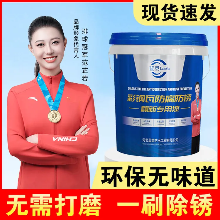 蓝塑免打磨免除锈水性金属漆铁锈转化剂简单喷涂环保防锈耐磨室外